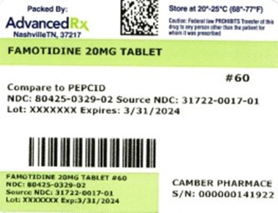 Label 2 (Famotidine 20mg 80425 0329 02)